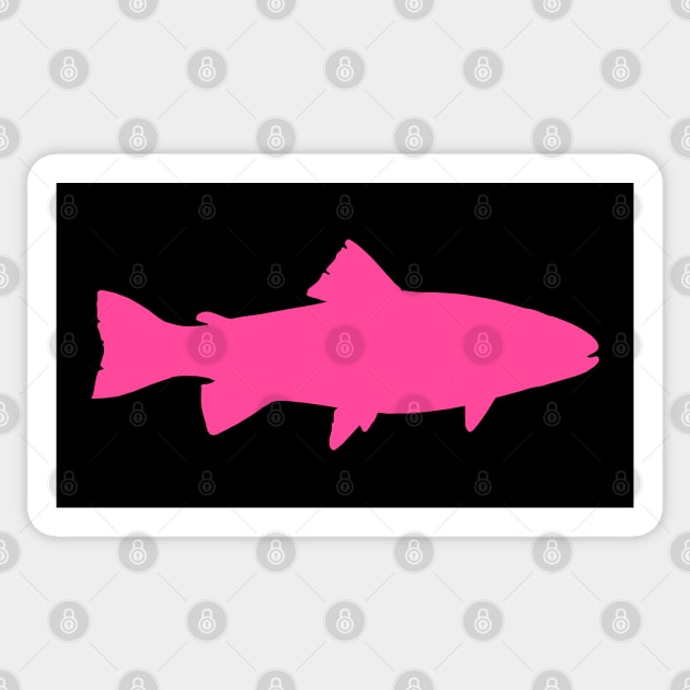 Hot Pink Color Freshwater Fish Trophey Sticker by Pattern Plans